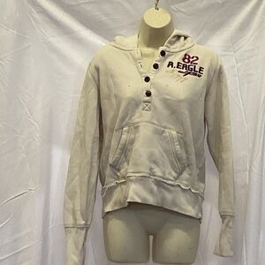 American Eagle Outfitters White Pullover Hoodie.